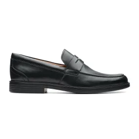 Mens - Un Aldric Step Black Leather