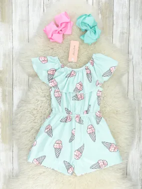 Mint Ice Cream Ruffle Jumpsuit