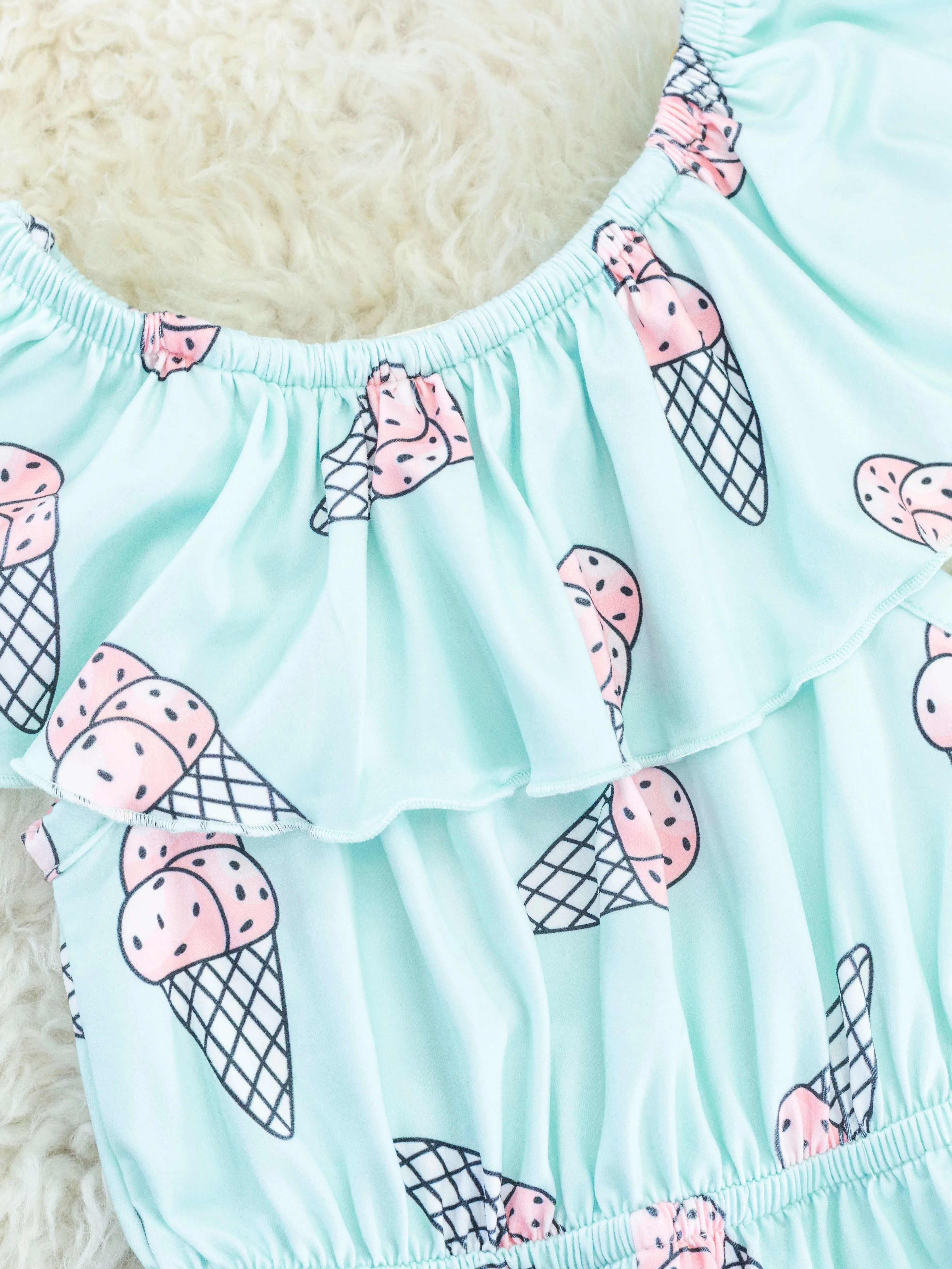 Mint Ice Cream Ruffle Jumpsuit