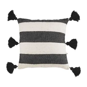 Mud Pie Multi Stripe Black Throw Pillow