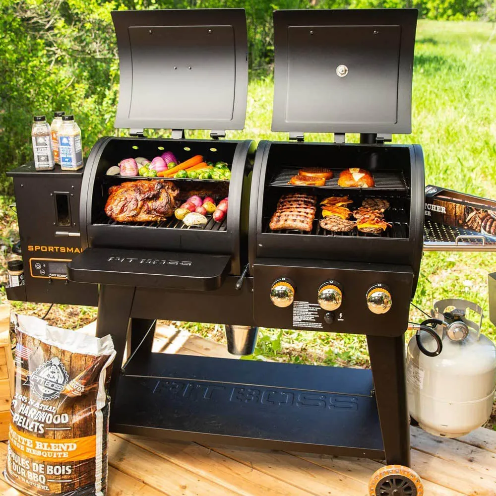 Pit Boss Gas and Pellet Combo Grill Sportsman Series 1230 sq inch PB1230SP 10533