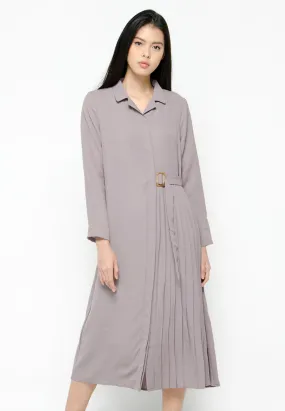 Pleated Midi Dress