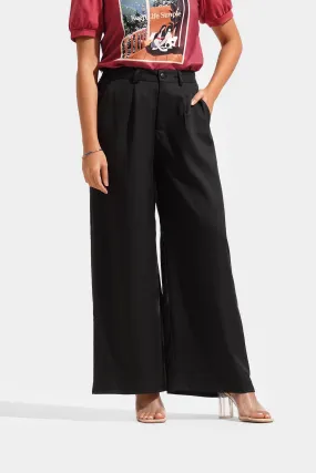 Pleated Wide Leg Trousers