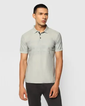 Polo Ash Grey Striped T-Shirt - Mars