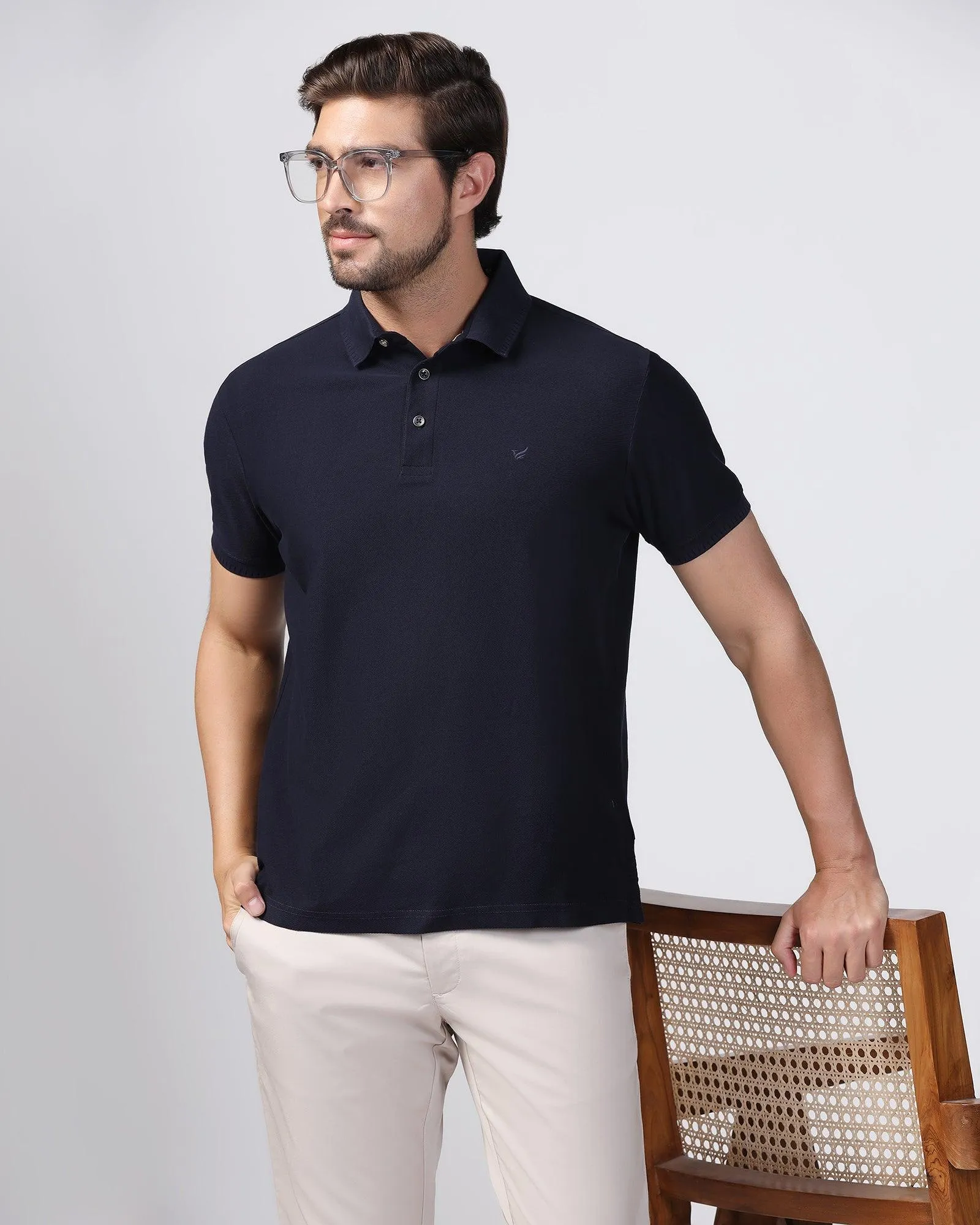 Polo Navy Structure T-Shirt - Bingo