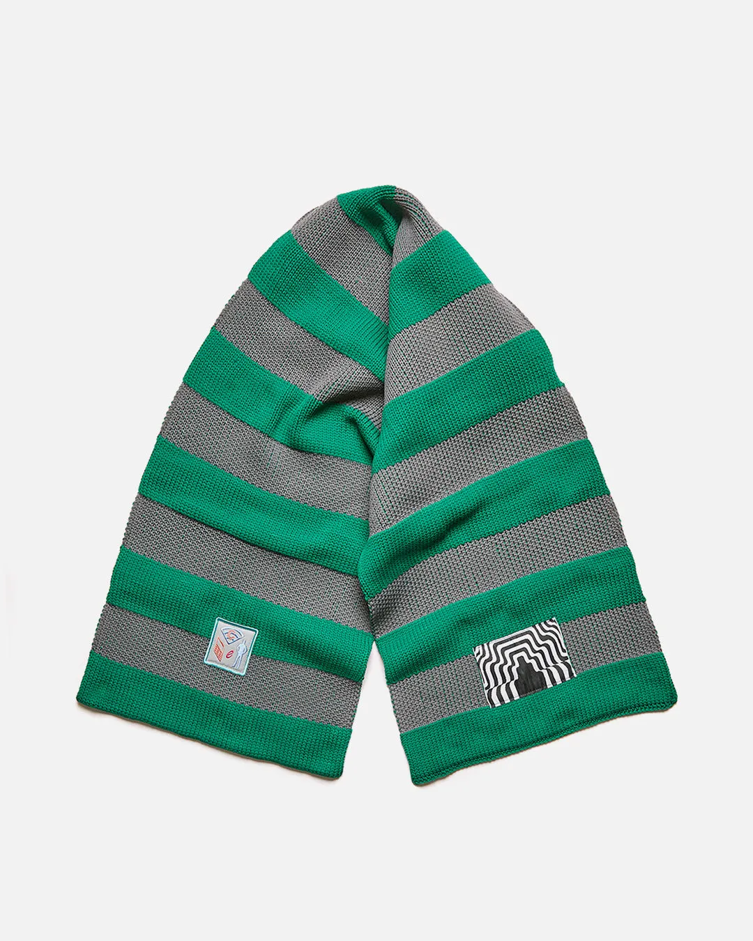 Poly Knit Stripe Scarf - Multi