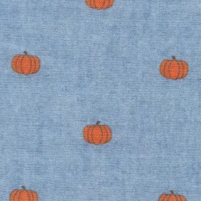 Pumpkins on Blue