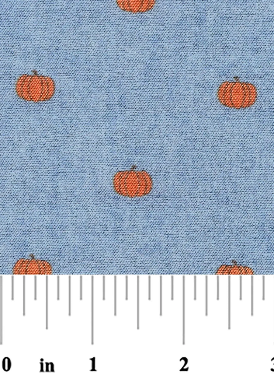 Pumpkins on Blue