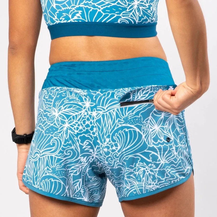 rabbit Surf 'n Turf 4" Short | Blue Sapphire | Womens