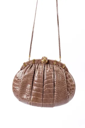 Ruched Alligator Handbag