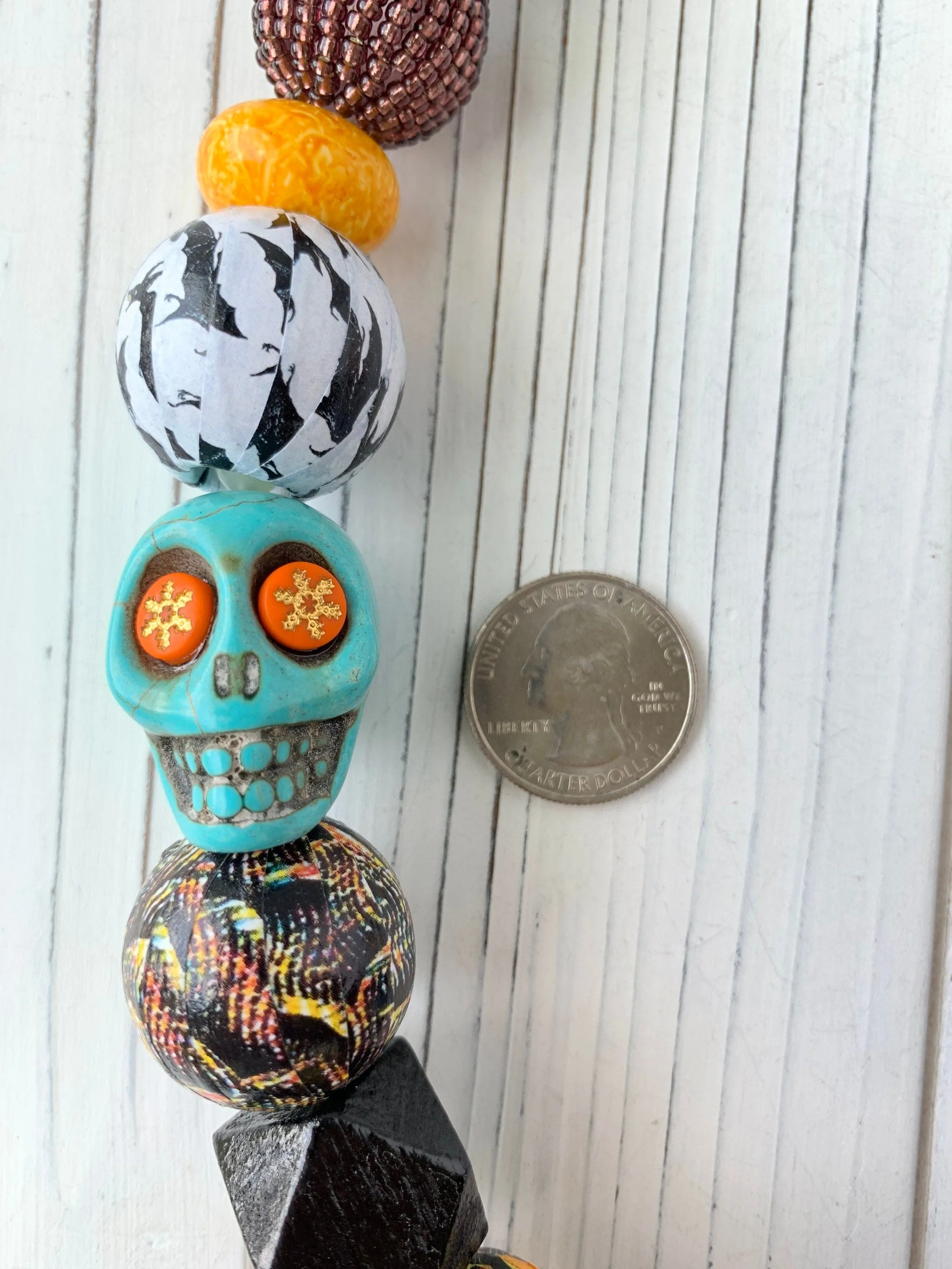 Séance Sugar Skull Halloween Necklace