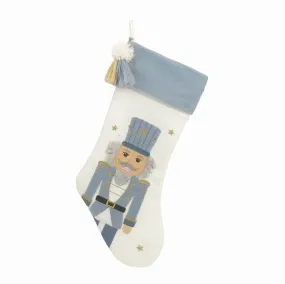 Tassled Nutcracker Stocking | Winter Blue