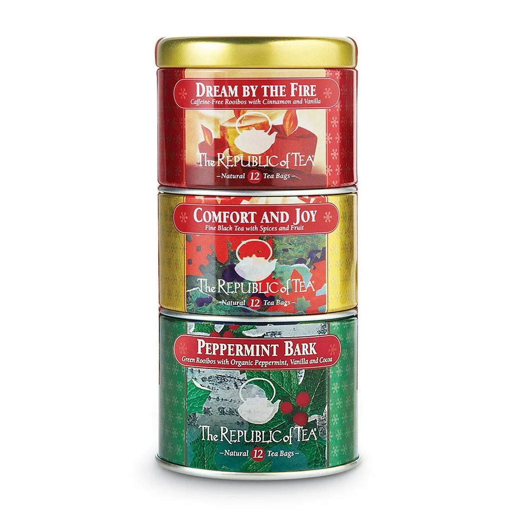 The Republic of Tea Holiday Stackable Tea Tin 36 Ct.