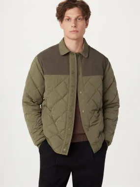 The Skyline Collared Jacket in Green