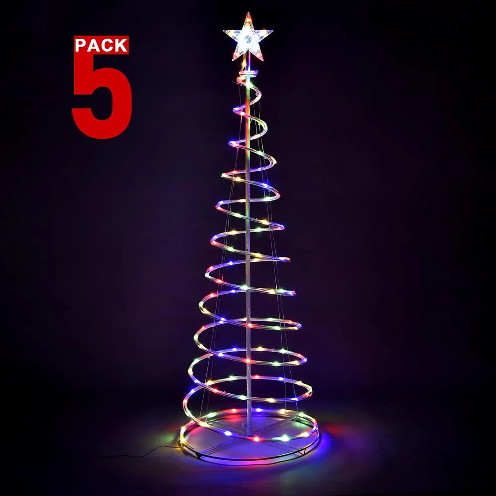 TheLAShop 5ft LED Spiral Christmas Tree USB Powered