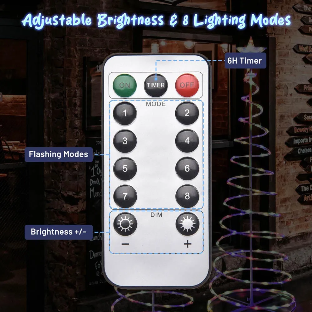 TheLAShop 5ft LED Spiral Christmas Tree USB Powered