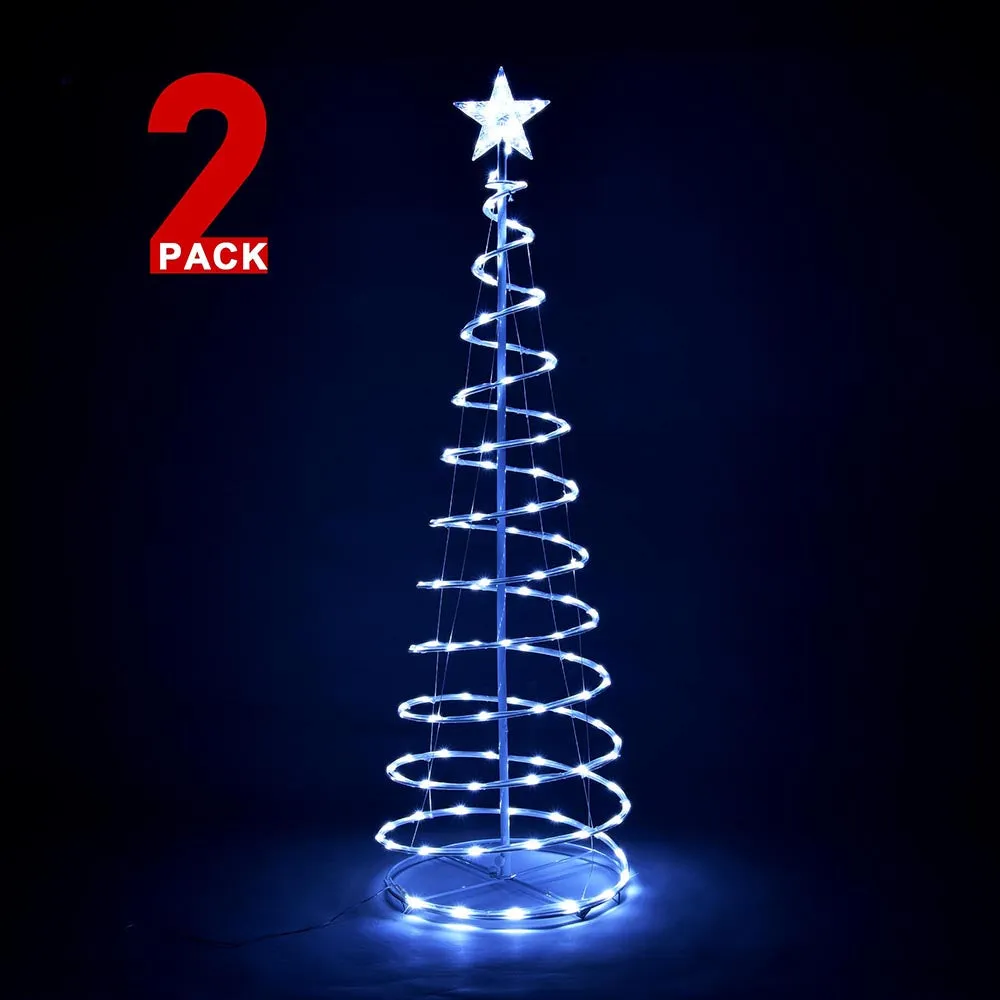 TheLAShop 5ft LED Spiral Christmas Tree USB Powered