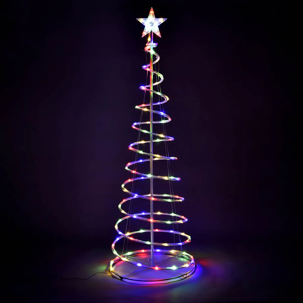 TheLAShop 5ft LED Spiral Christmas Tree USB Powered