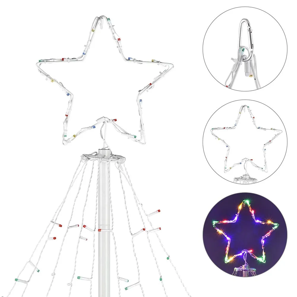 TheLAShop Christmas Tree Light with Pole & Star 9 Strings