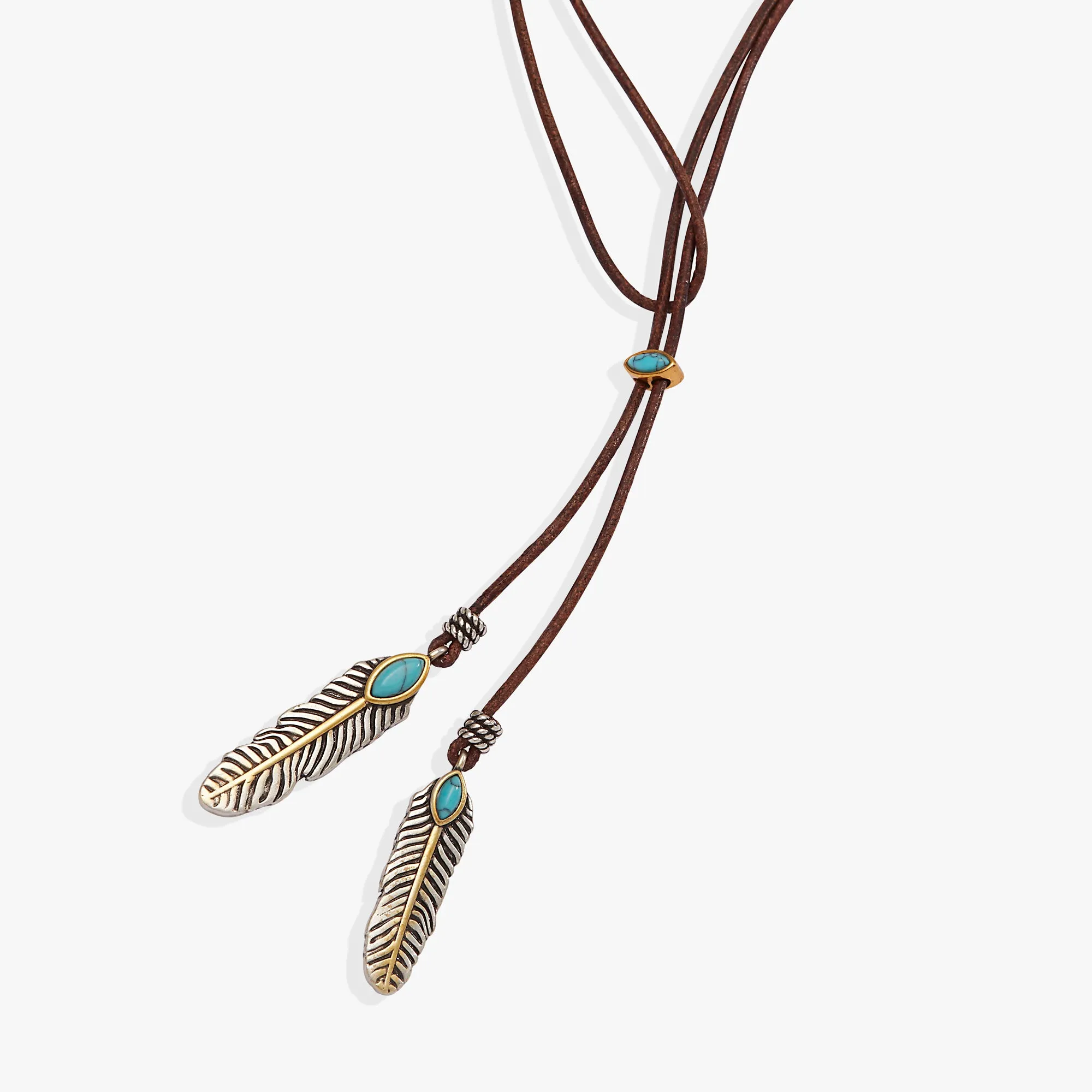 Untamed Turquoise Lariat Necklace