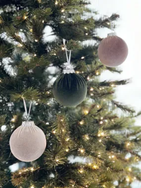 Velvety Latte & Evergreen 8cm Bauble Set (set of 15)